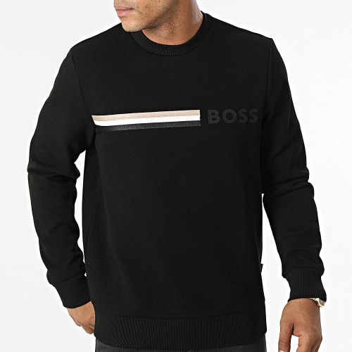 Sweat Crewneck A Bandes 50471712 Noir