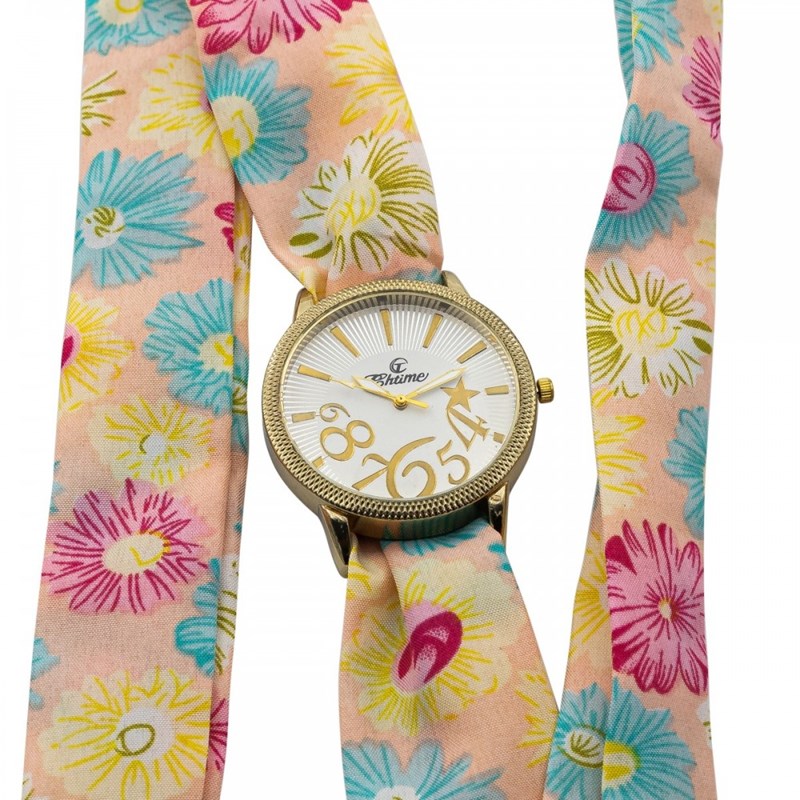 Montre Femme CHTIME bracelet Tissu Rose