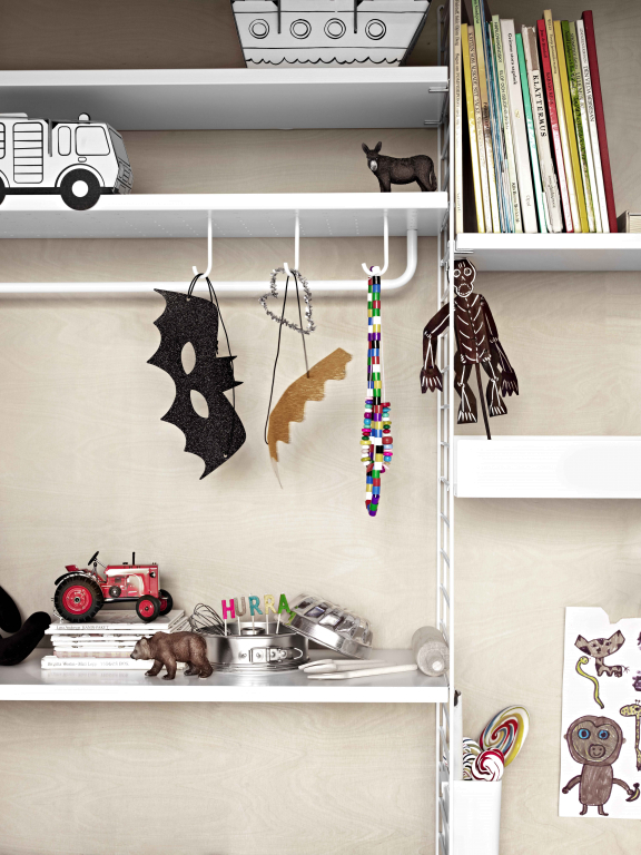String Furniture Metal shelf high edge 58x30 1-pack zwart