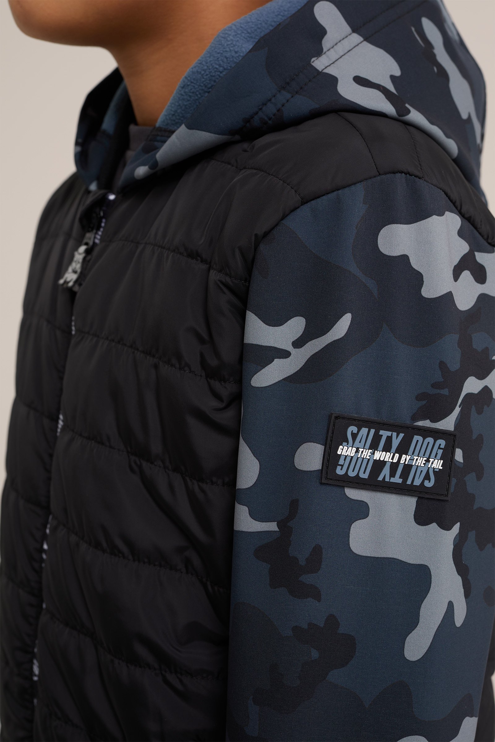Jongens softshell jack met dessin Salty Dog Zwart