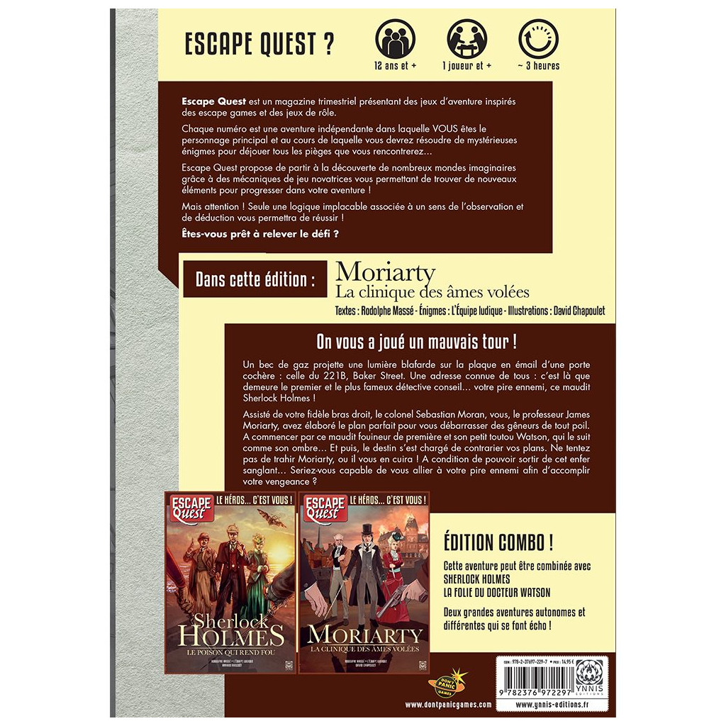 Escape Quest - Moriarty, la Clinique des âmes volées