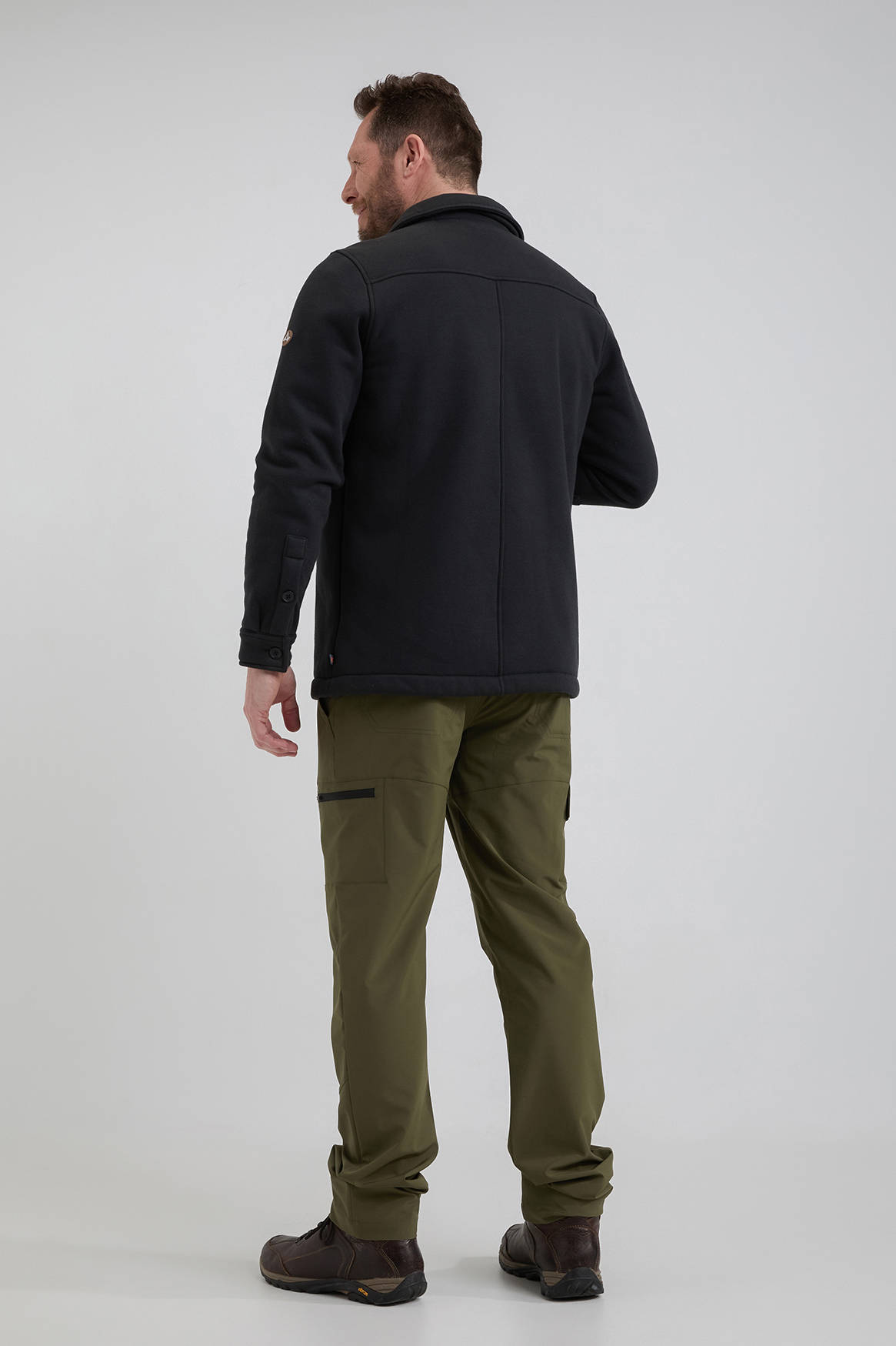 Life-Line fleece outdoor overhemd Ruka zwart