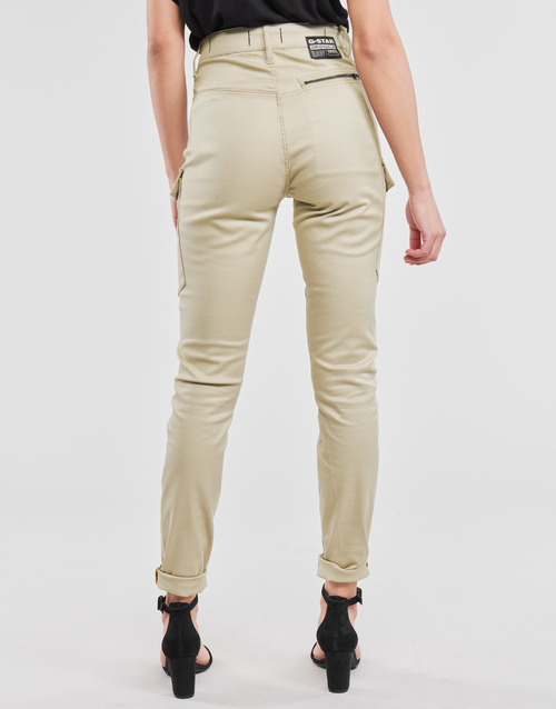 G-Star Raw - HIGH G-SHAPE CARGO SKINNY PANT WMN - Beige