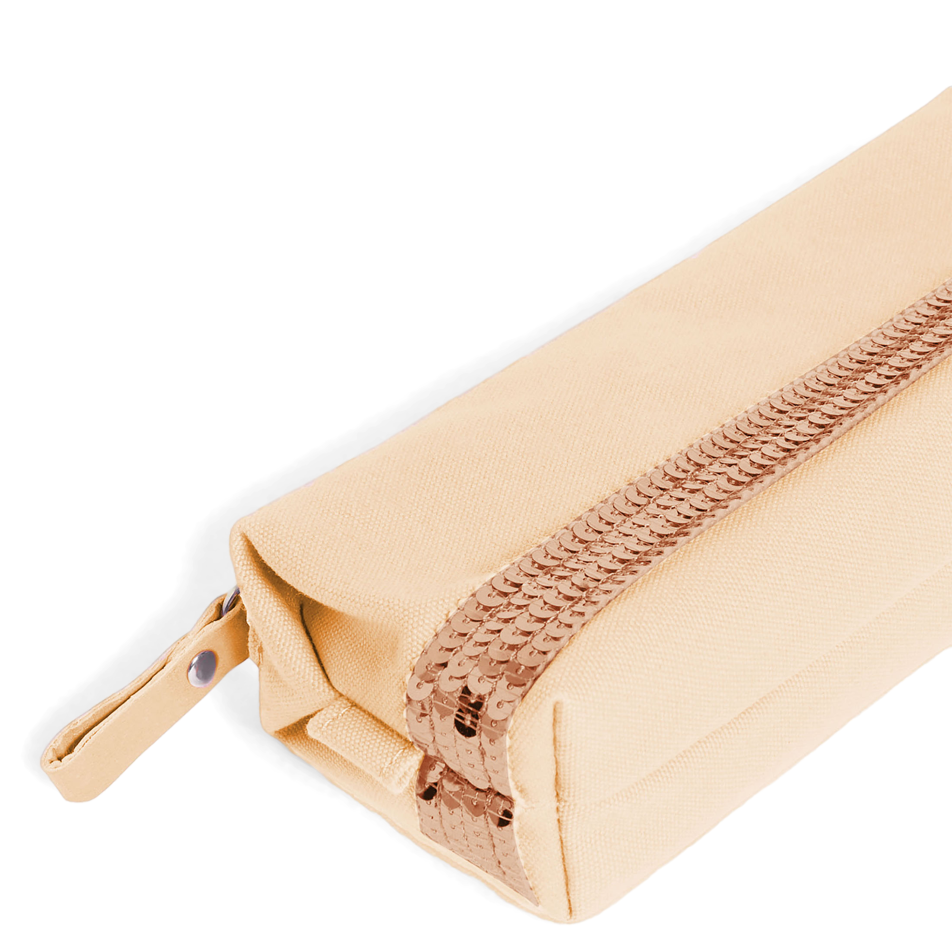 Trousse avec bande sequins | Beige