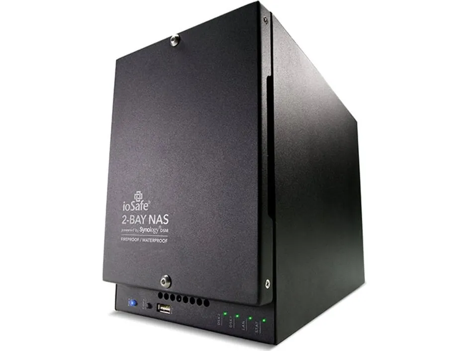 ioSafe 218 - NAS-server - 2 bays - RAID 1 - RAM 2 GB - Gigabit Ethernet - iSCSI support