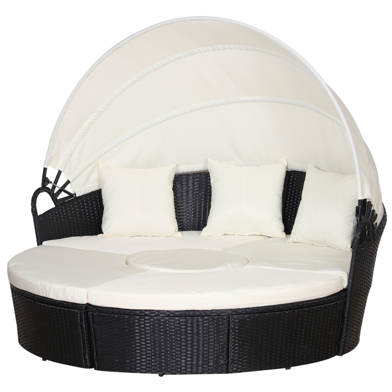 Cama Chill-Out com Dossel Ajustável, Branca