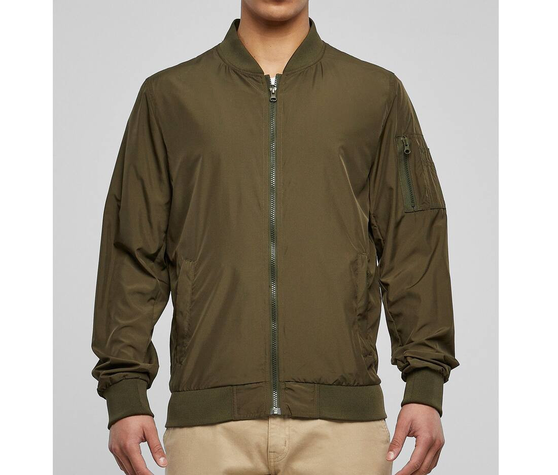 BUILD YOUR BRAND BY045 - Veste Bomber Homme Élégance et Simplicité