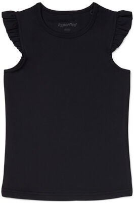 Hyperfied Frill Tank Top, Anthracite