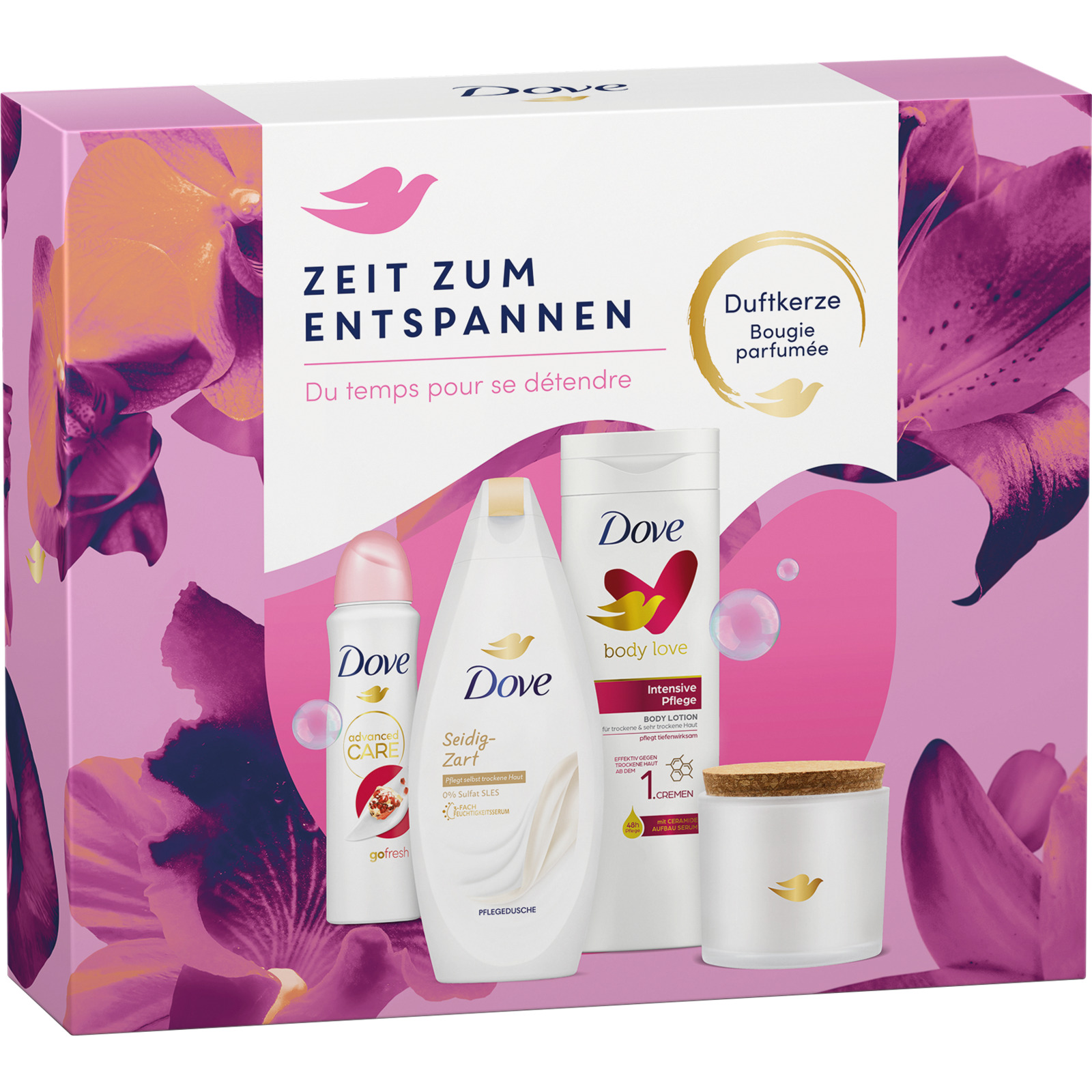 Dove Xmas Trio Kerze Zeit zum Entspannen