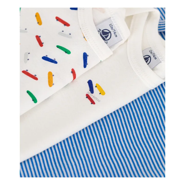 Petit Bateau Lot 3 Bodies Skate | Blanc