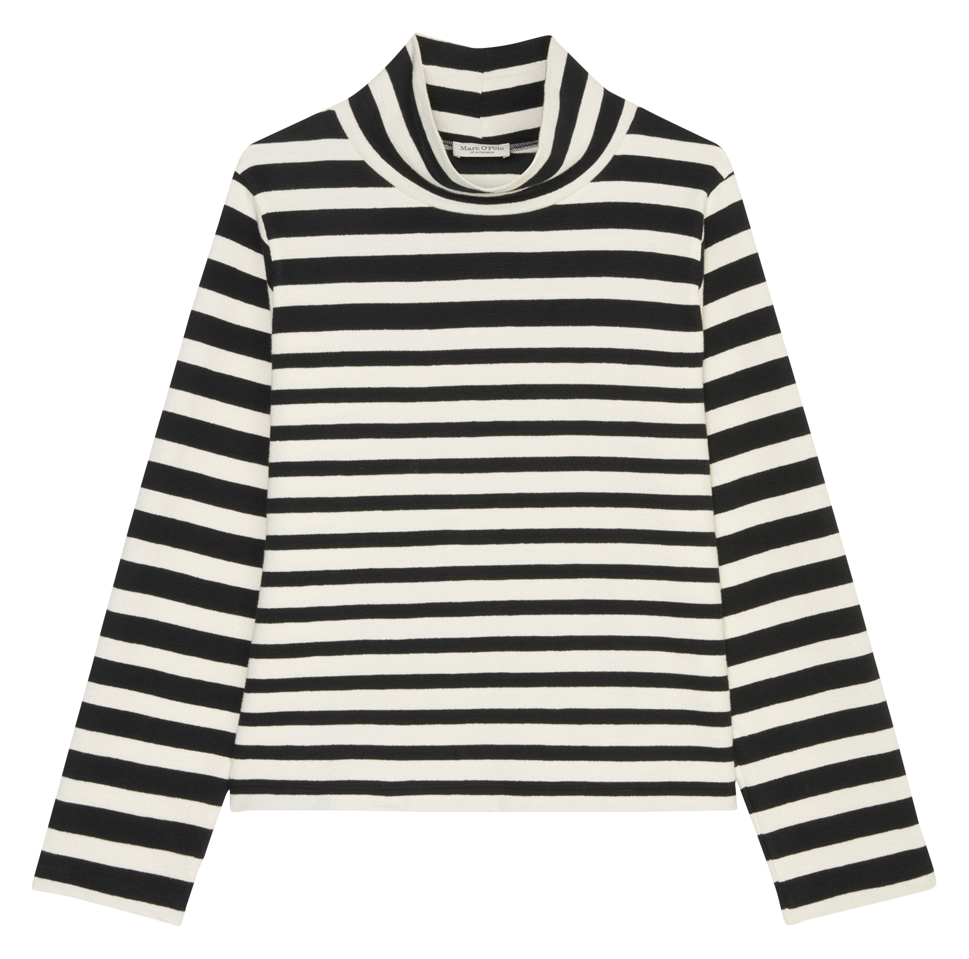 Tee-shirt droit rayé en coton | Bleu