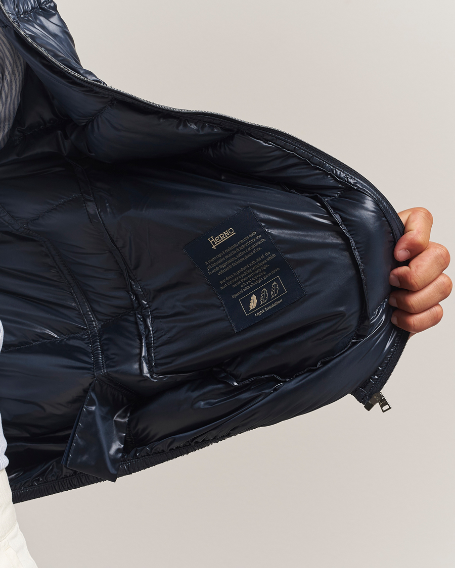 Herno Piumino Nylon Bomber Navy