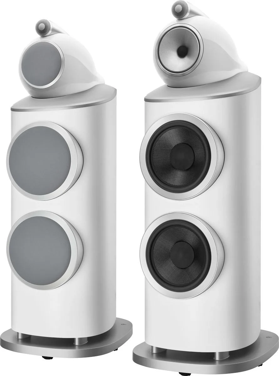 B&W 801 D4 Blanc satin (la paire) Enceintes colonne