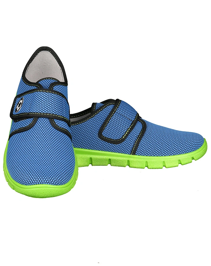 Klett-Hausschuhe BOBBY FOOTBALL in blau/grün