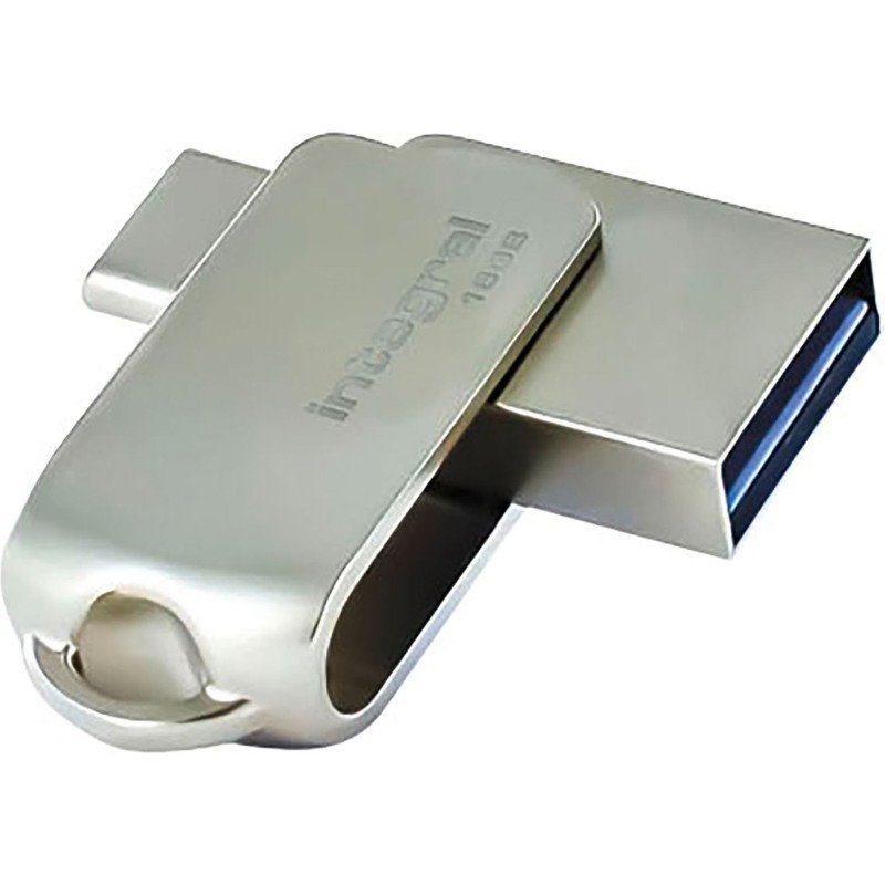 Integral clé USB Dual 360 C 16 Go Usb 3.0 (Usb-A), Usb 3.1 (Usb-C) Gris