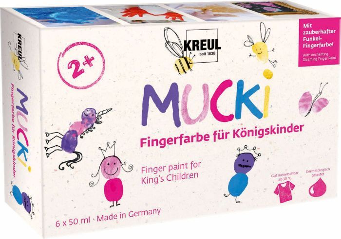 Fingerfarbe MUCKI für Königskinder 6er-Set