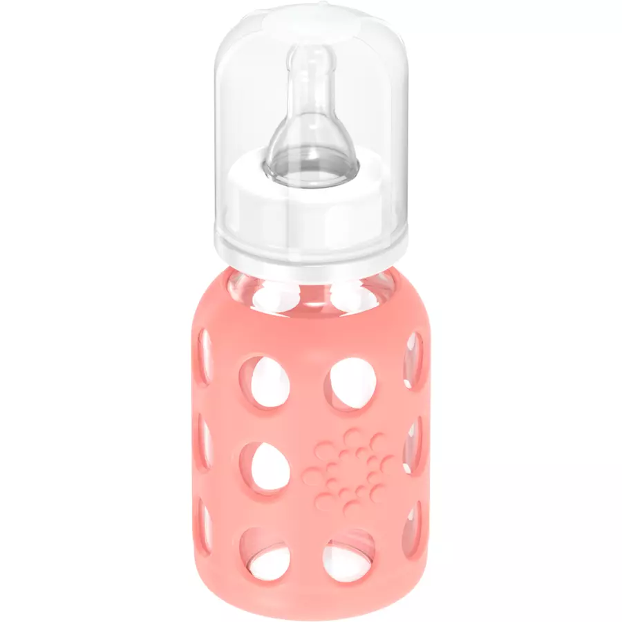 lifefactory Babyflasche aus Glas in cantaloupe 120ml
