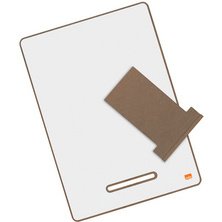 Set d'ardoises blanches, cadre en bois, A4, blanc