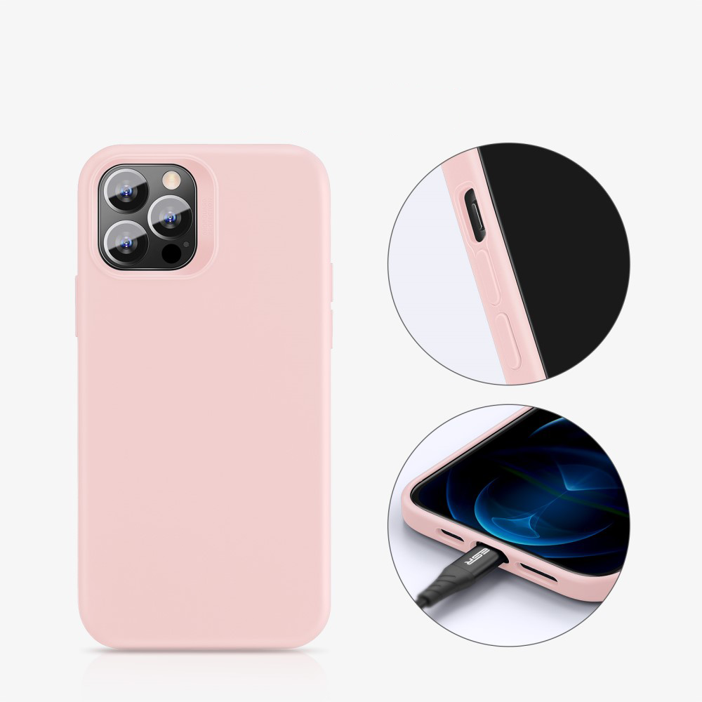 iPhone 12 / 12 Pro Cloud Series Silikon Case Hülle - Rosa