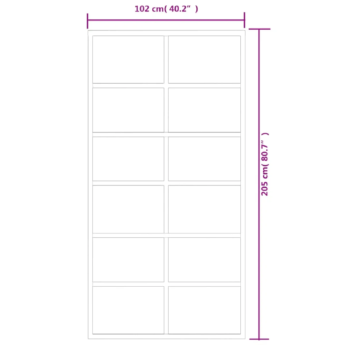 vidaXL Porte coulissante en verre - Aluminium