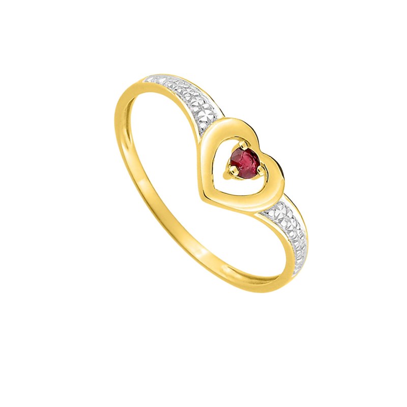Bague femme - rubis - Or 18 Carats