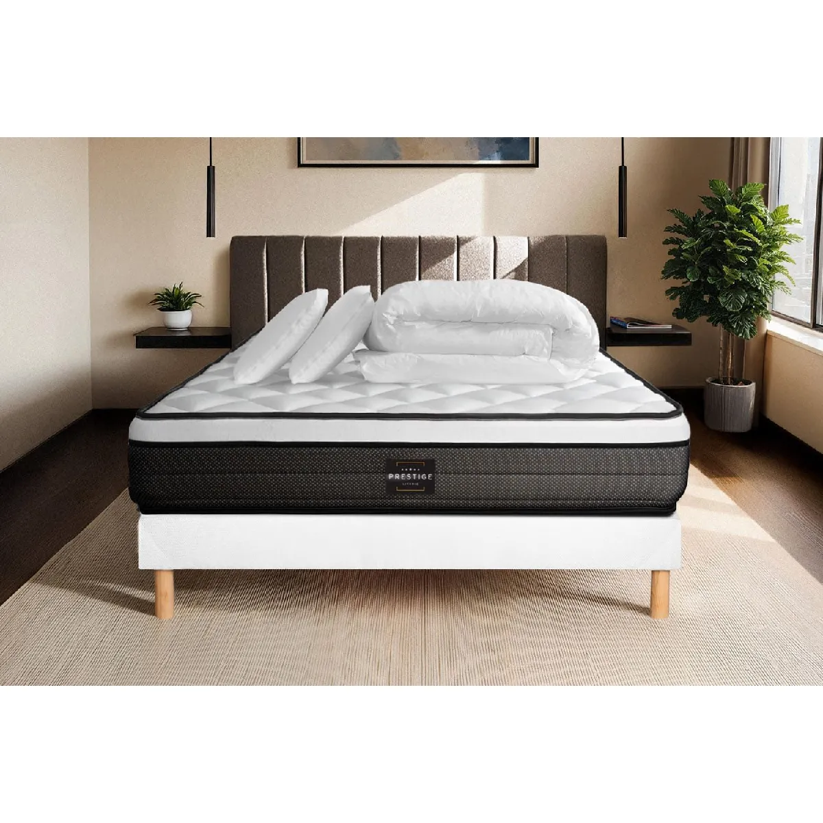 Prestige literie Suite 160 x 200 cm - Blanc