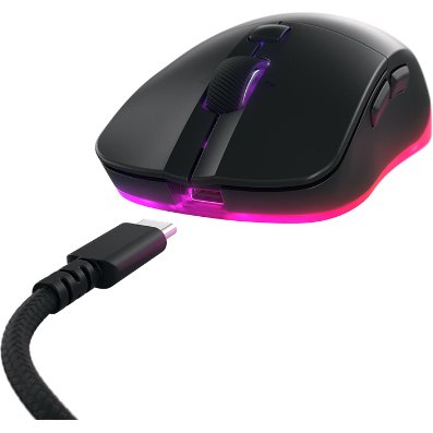 Souris Cherry XTRFY M50 Wireless gaming sans fil RGB - Connectivite filaire, Bluetooth et 2,4 GHz - Noir