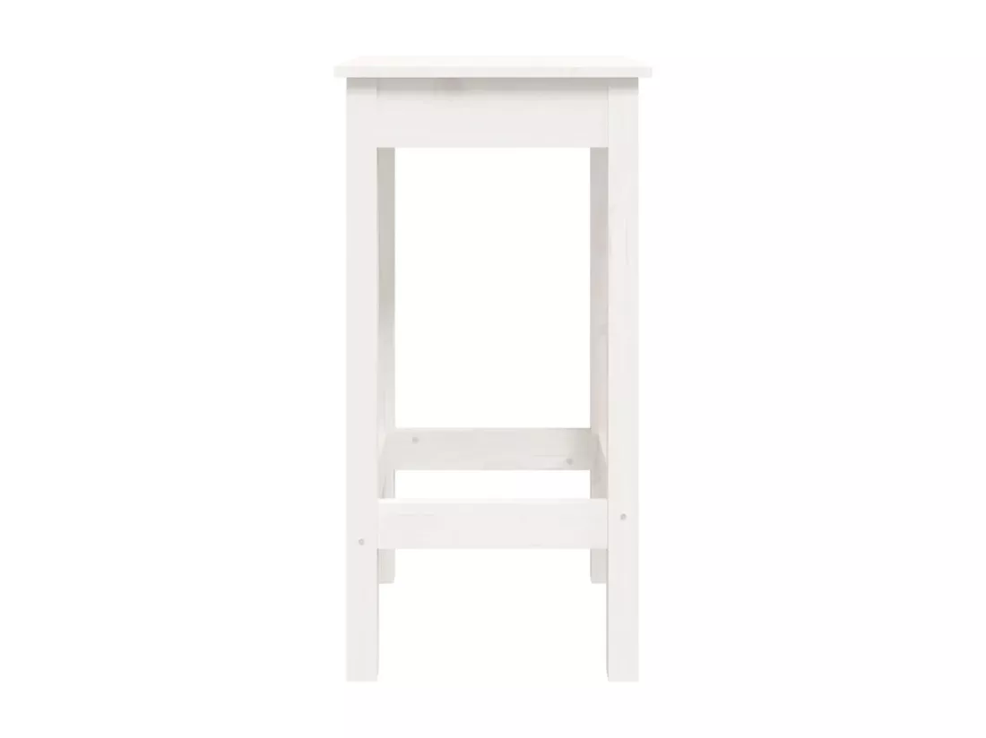 Ensemble de bar 3 pcs Blanc Bois de pin massif