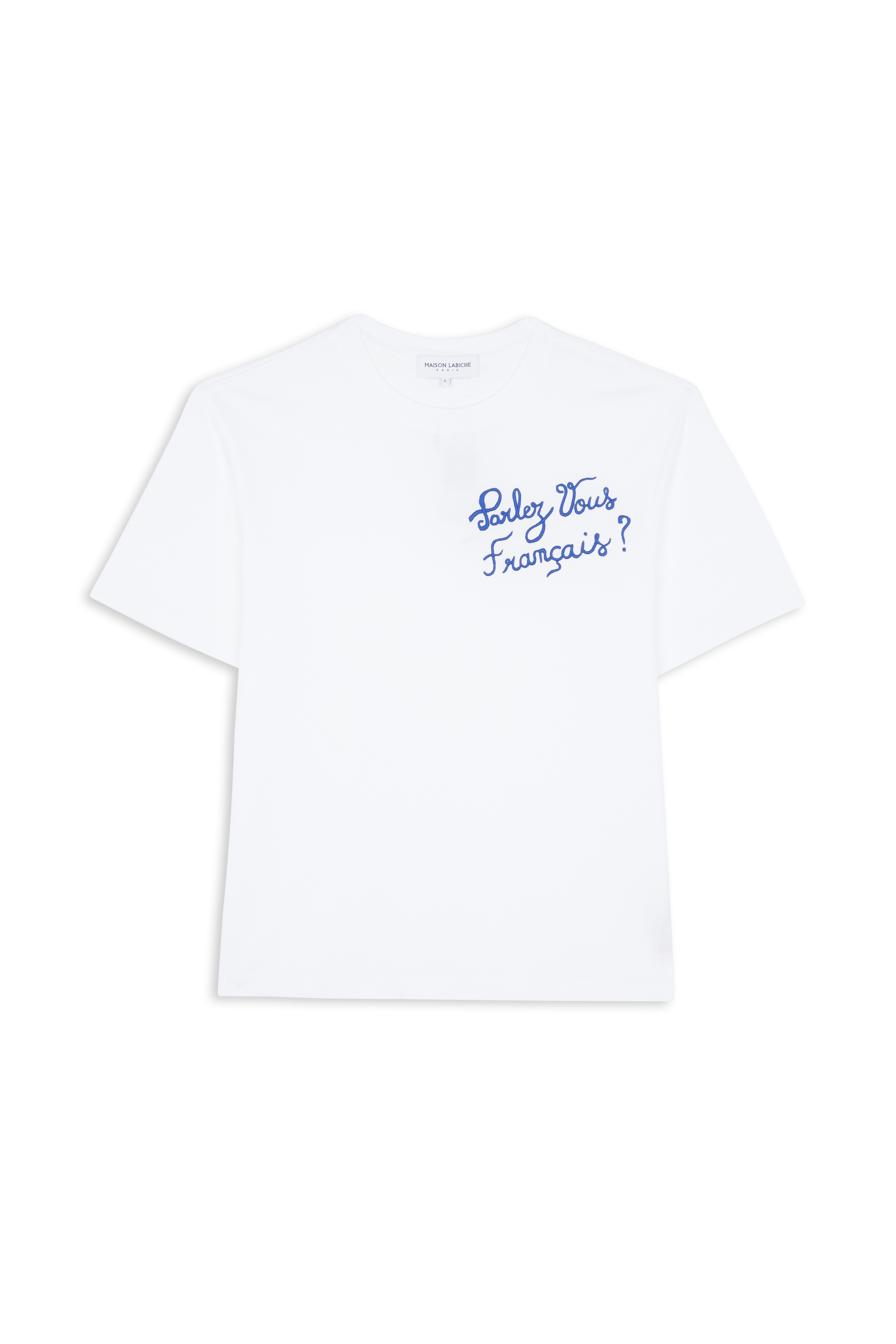 MAISON LABICHE T-shirt POPIN PARLEZ VOUS FRANCAI/GOTS Blanc