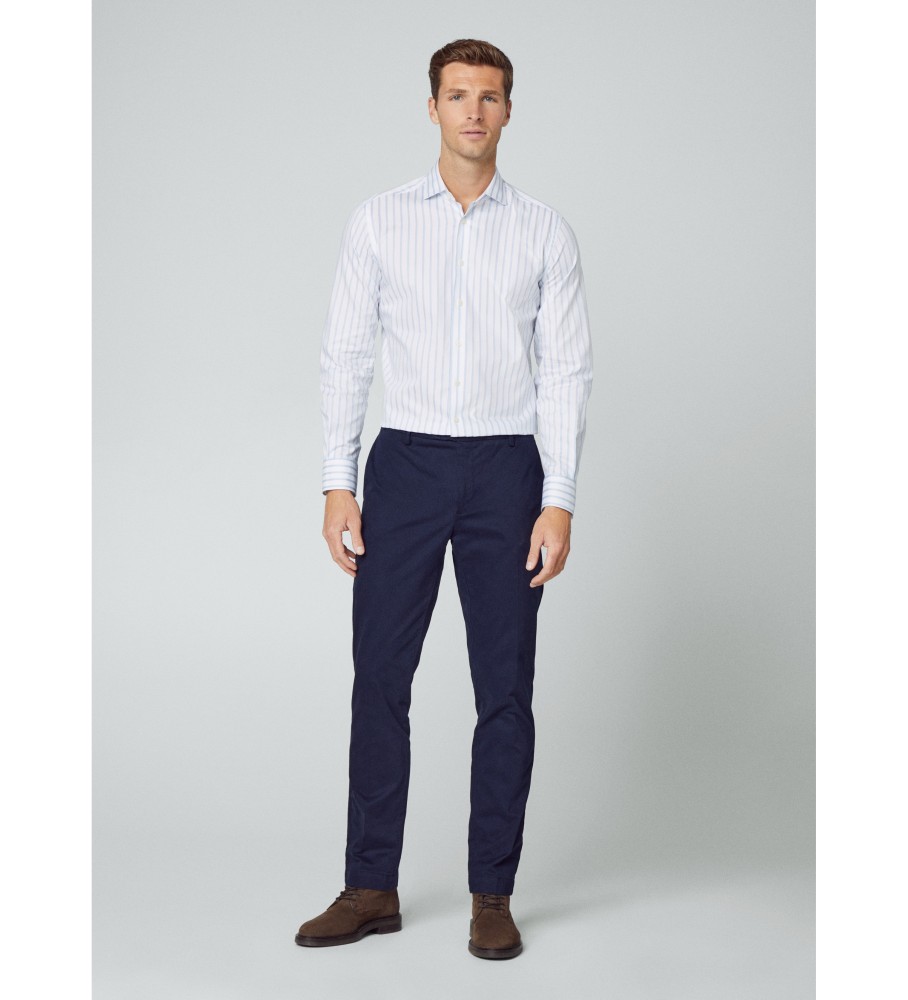 Camisa Hackett Fine Stripe Azul