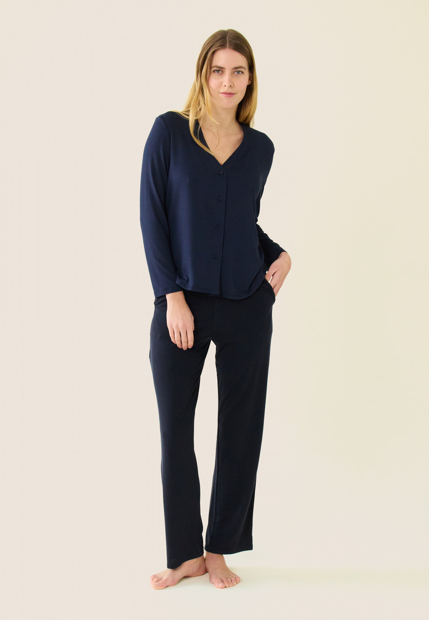 Chemise en viscose-Azelle Marine