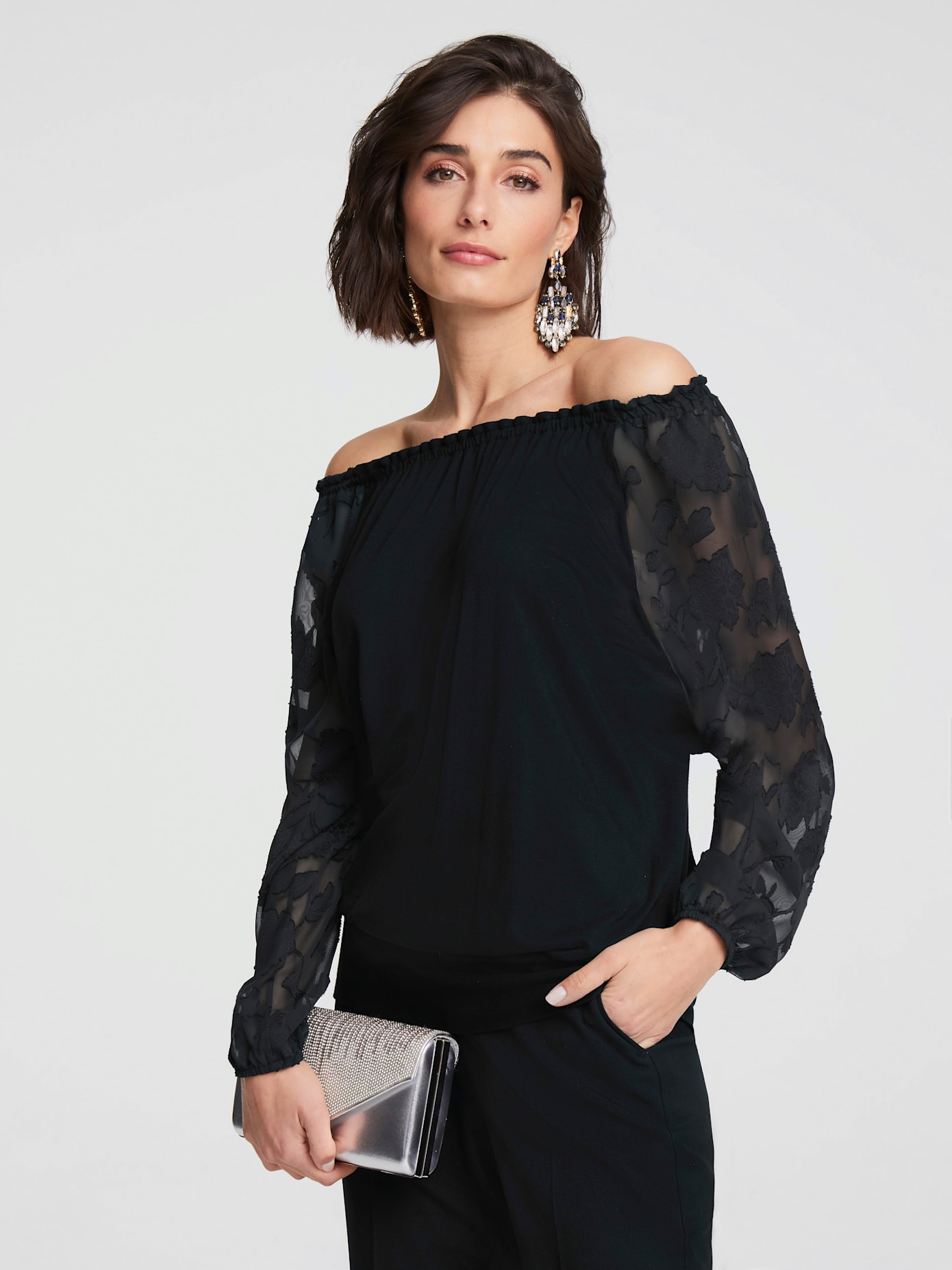 T-shirt manches transparentes