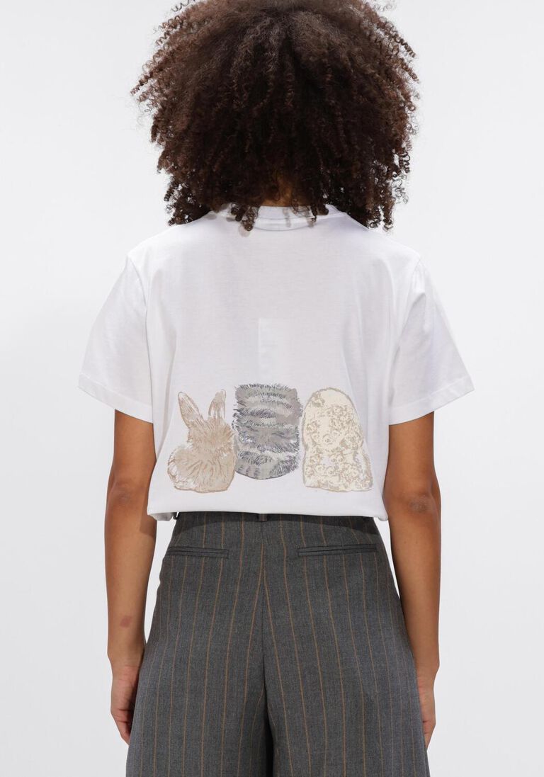 witte ganni tops & t-shirts jersey cure animals