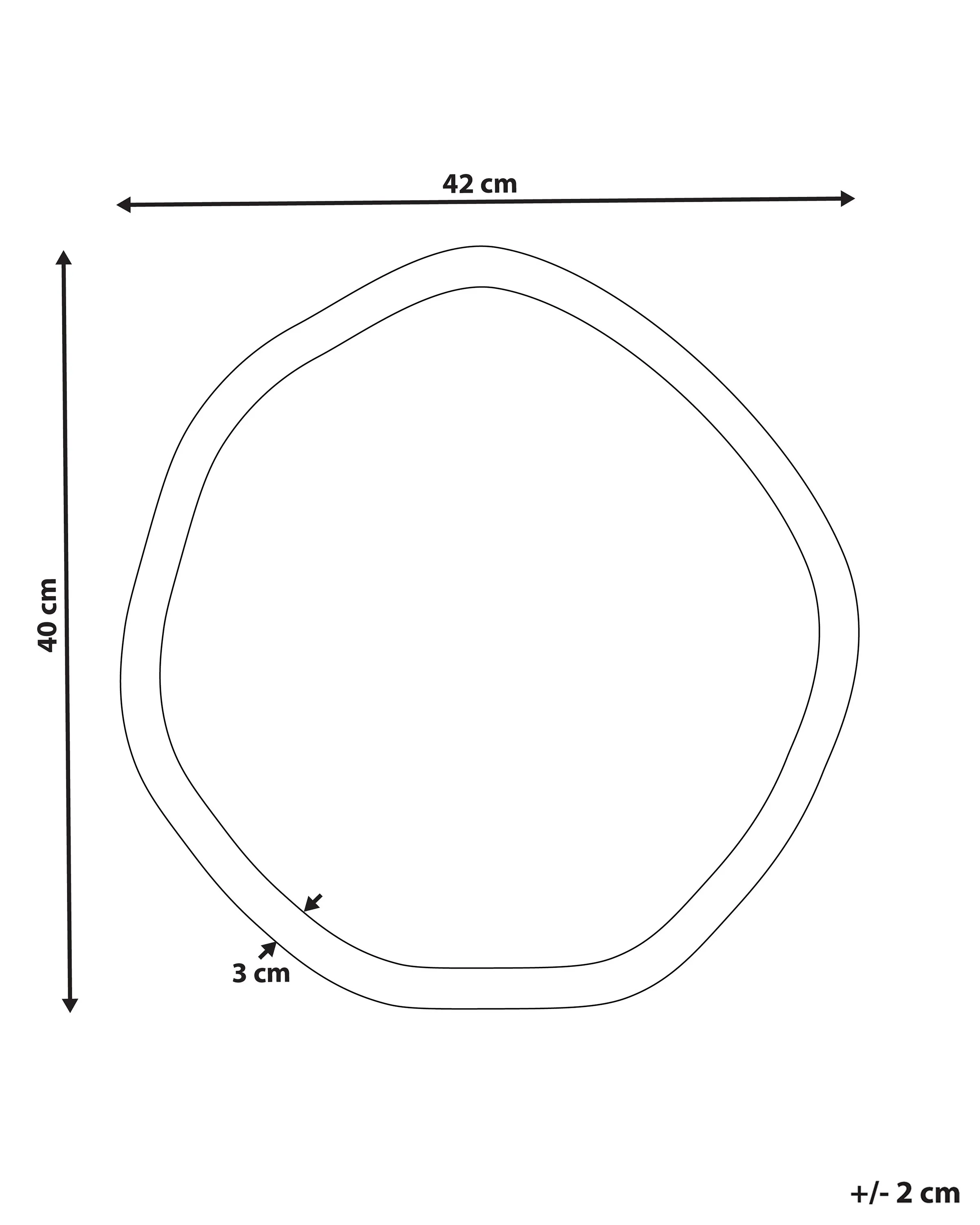 Wandspiegel ANGKE 42 cm 40 cm Metaal Goud