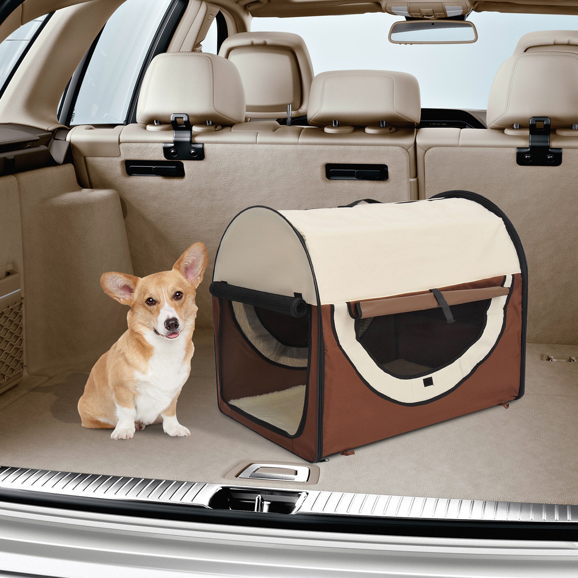 PawHut Hundetransportbox in Größe S S: 46 x 36 x 41 cm (LxBxH)