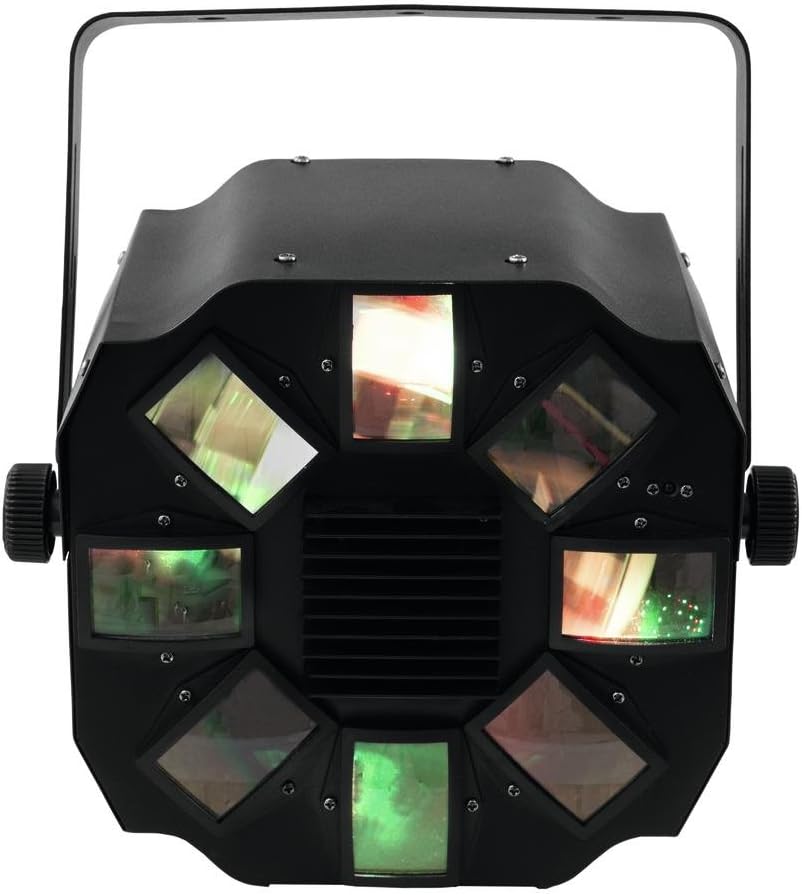 Eurolite LED FE-700 Flowereffekt | Lichteffekt mit RGBAWP Multicolor Farben | DMX | Musiksteuerung per integriertem Mikrofon | Strobe-Effekt | Master/Slave | LED Display | Mit Fernbedienung