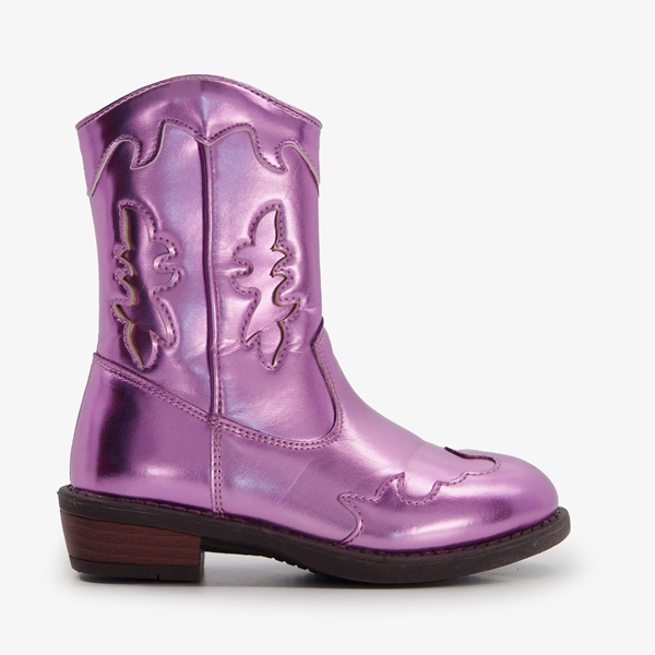 Blue Box meisjes western boots paars metallic