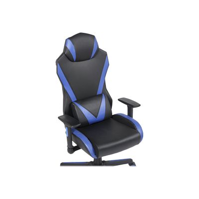 Fauteuil gamer ONLINE - accoudoirs réglables - enceintes intégrées - noir et bleu