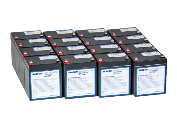AVACOM AVA-RBC140-KIT, Blybatterier (VRLA), 16 stk, Sort, Vietnam, APC RBC140, 30,9 kg