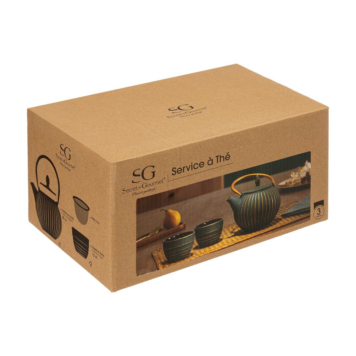 COFFRET THEIERE FONTE JILING 85CL