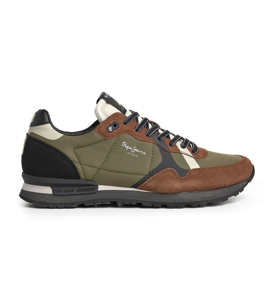 Tênis Pepe Jeans Brit Print M de couro verde
