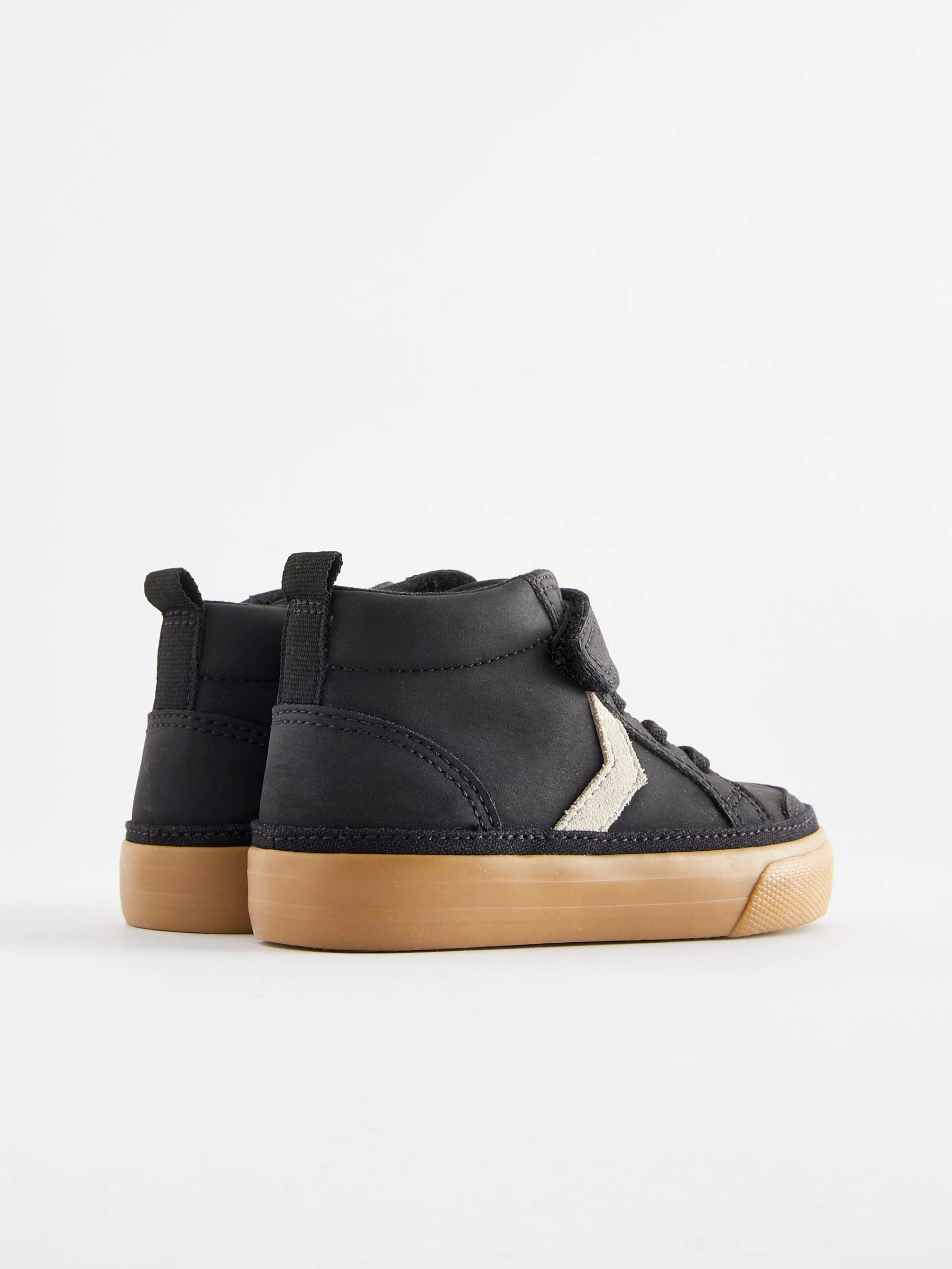 Zwart - Schoenen met klittenbandsluiting, elastische veters en zigzagdetail