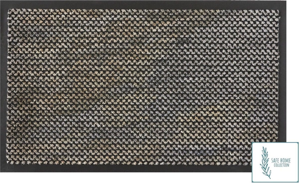 MD Entree schoonloopmat grijs / zwart 75 x 45 cm