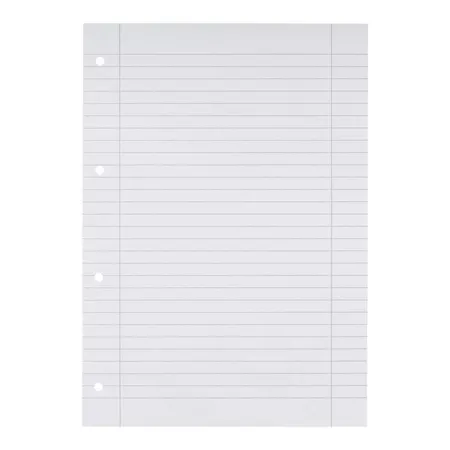 Oxford Recycling Schulblock A4, kopfgeleimt, 50 Blatt, Lineatur 27, 90 g/m², 4fach gelocht, Optik Paper®
