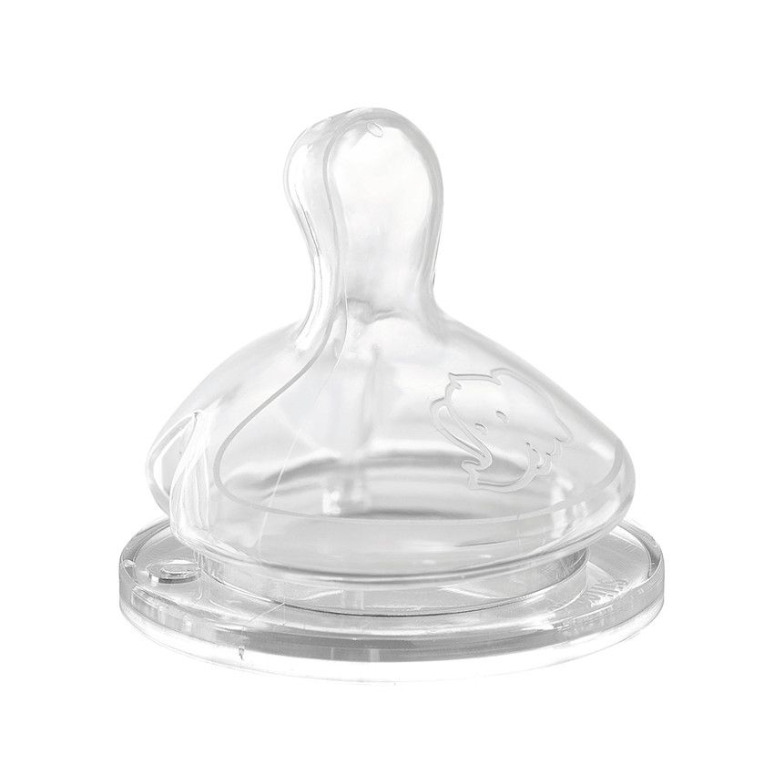 Tétine en silicone Natural Comfort débit variable - Blanc