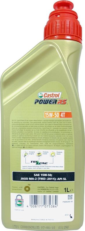 Castrol - Power RS 4T - Motorolie - 15W50 - 1L