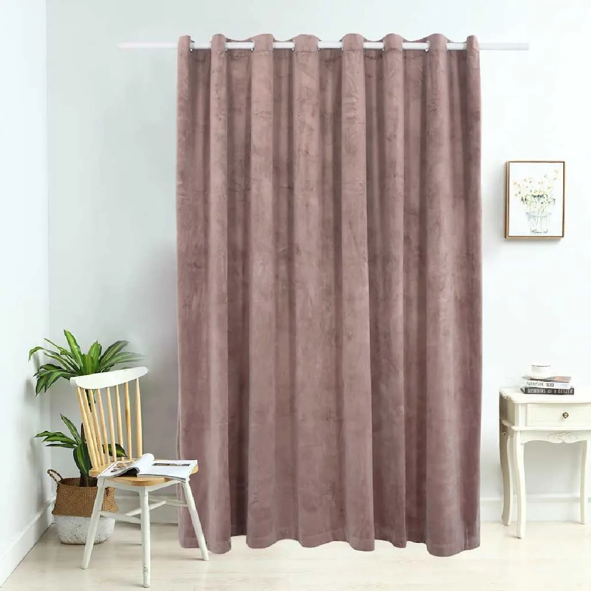 vidaXL Rideau occultant Velours Rose 290x245 cm