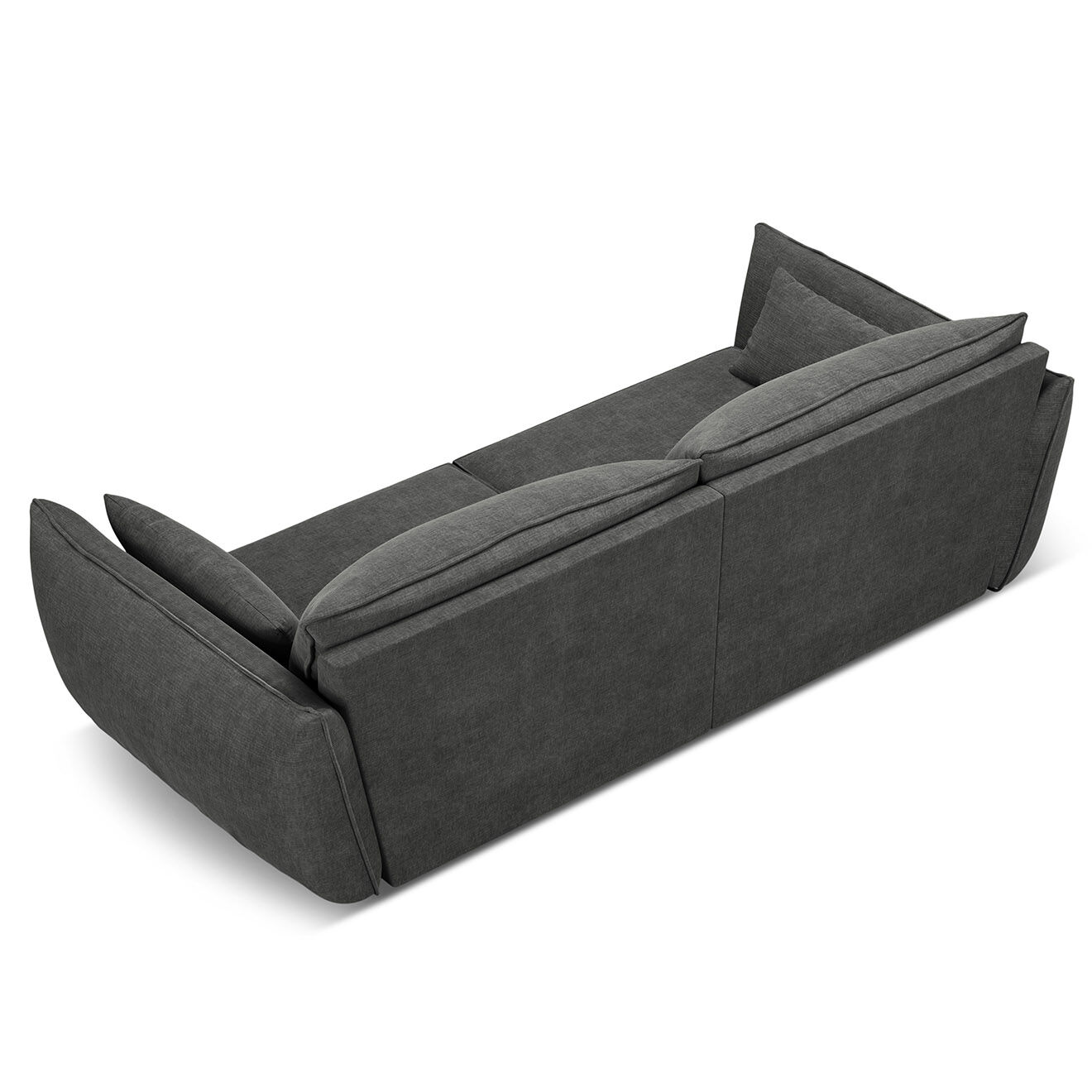 Mazzini Sofas Canapé Vanda 3 Places gris - 208x100x85 cm