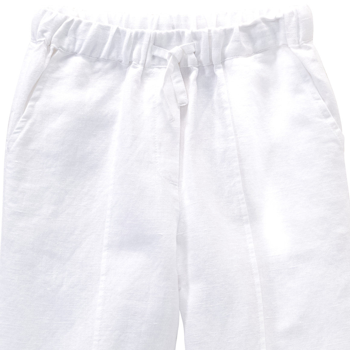 Jonas Nielsen Mädchen Leinen-Hose mit Tunnelzug weiss