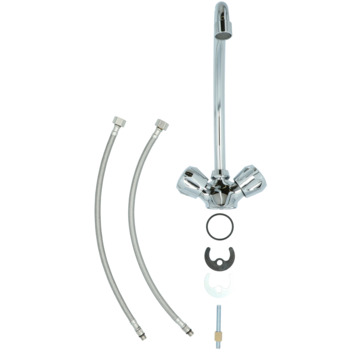 Handson Keukenkraan Thomas 2-knops Chroom met uitloop 235mm